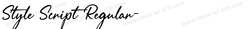 Style Script Regular字体转换